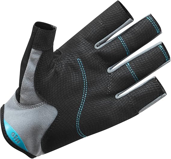 Gill Junior Deckhand Sailing Gloves - Short Finger with 3/4 Length Fingers - 50+ UV Sun Protection & Water Repellent