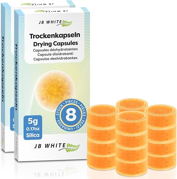 JB White 16 pcs Drying Tablets/Capsules for Hearing aids and earmolds