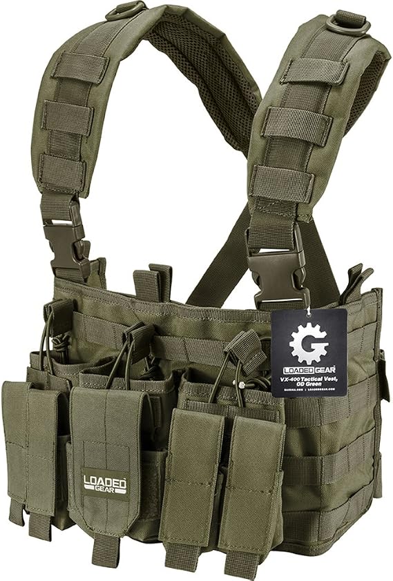 Barska Tactical Chest Rig VX-400 Loaded Gear, OD Green