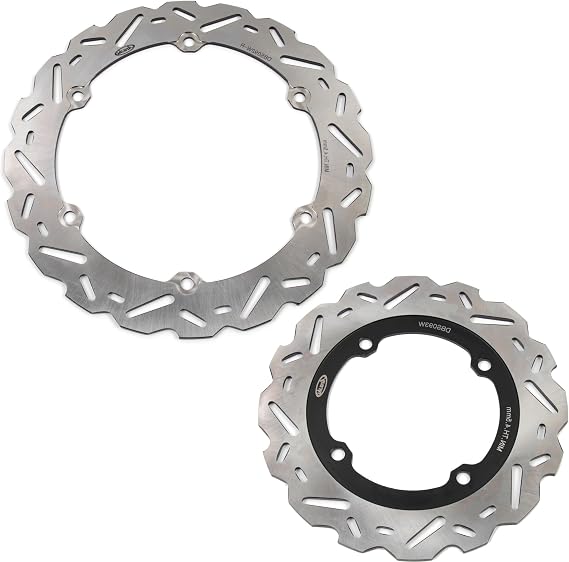 Front Rear Brake Discs Rotors for Honda CB500F CBR500R 2013-2021, CB500X 2013-2018, Motorcycle Replacement Accessories Silver