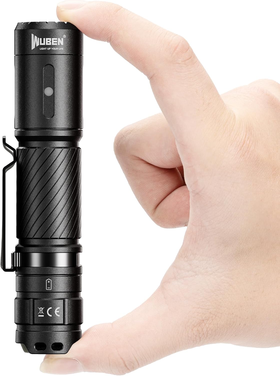 WUBEN C3 LED Torche Super Bright Rechargeable 1200 Lumens, Tactical Mini Flashlight Powerful Torch Battery Powered, IP68 Waterproof Pocket Handheld Flashligh for Camping, Hiking, Emergency [Energy Class A]