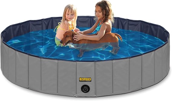 Outdoor Swimming Pool Bathing Tub - Portable Foldable - Ideal for Pets - Large 47" x 12"