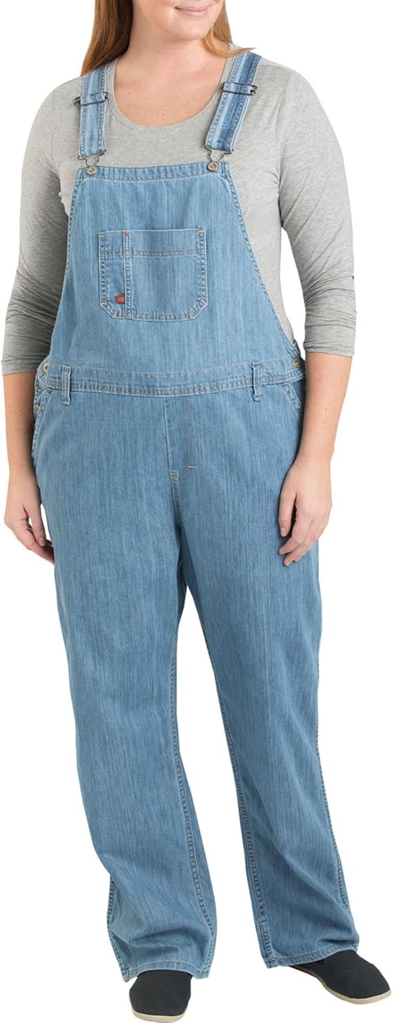 Dickies womens Plus Size Denim Bib Overall