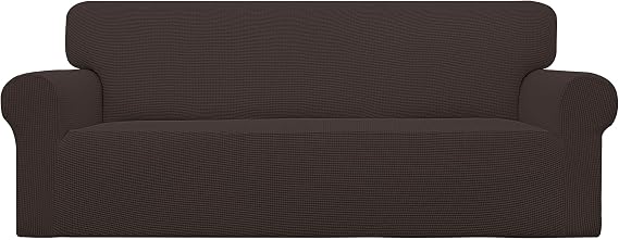 Easy-Going Stretch Couch Covers for Sofa Washable Large Chocolate