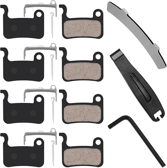 PACYTION 4 Pairs Bike Brake Pads Disc Brake MTB with 3 Installation Tools