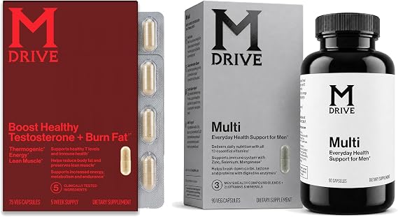 M Drive Boost and Burn Testosterone Booster + Daily Multi Vitamin