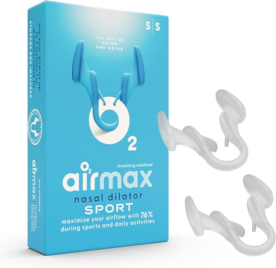 Air Max Sport Nasal Dilators Small 2-Pack, 76% More Airflow, Transparent