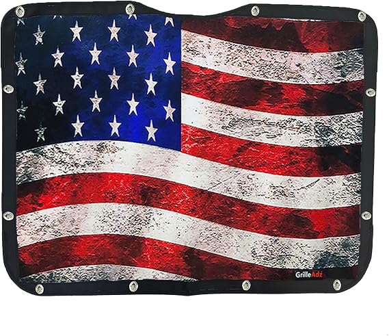Old Glory Mesh Bug Screen for Peterbilt 567 with No Drill Installation Kit