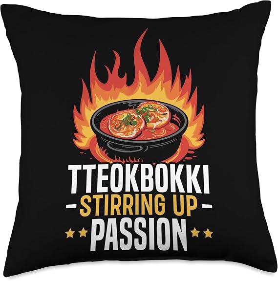Tteokbokki Asian Food South Korea Foodie Korean Cuisine Throw Pillow