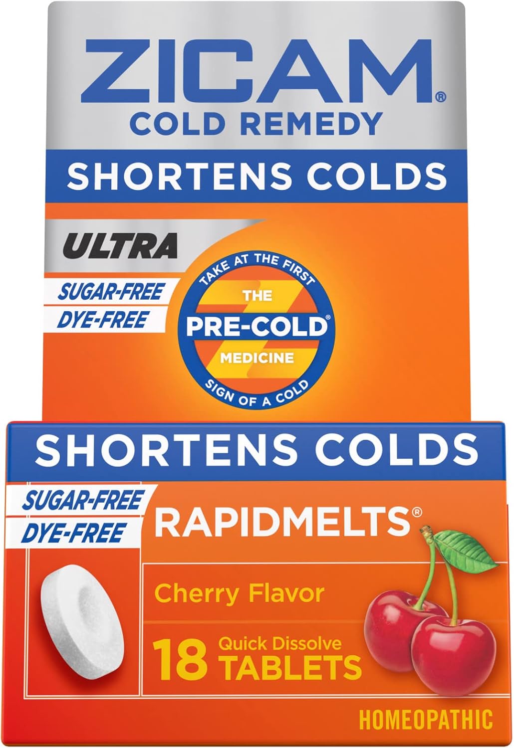 Zicam Cold Remedy Zinc Rapidmelts, Cherry Flavor, 18 Count Pack of 1