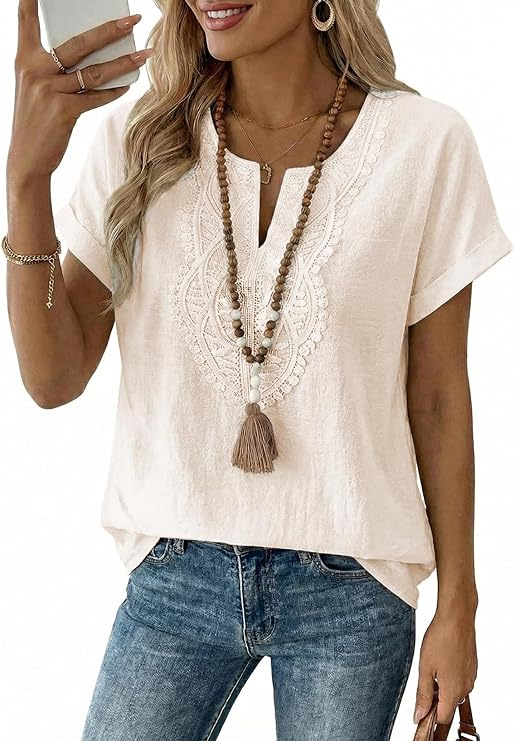 EVALESS Womens Tops Summer Spring 2026 Trendy Going Out Crochet Boho Tops
