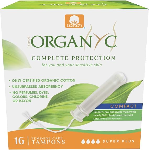 ORGANYC Compact Super Plus Applicator Tampons