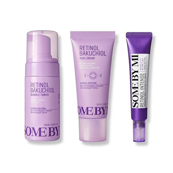SOME BY MI Retinol Intense Advanced Triple Action Eye Cream & Bubble Toner & Dual Cream