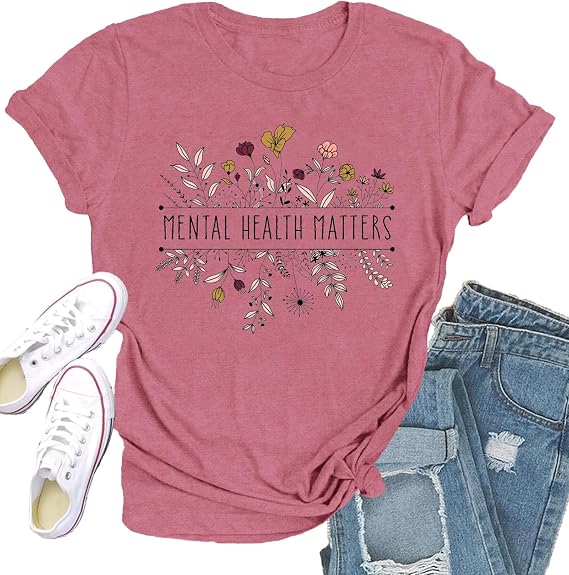 Mental Health Matters Shirt for Women Be Kind Tshirts Therapist Tee Top