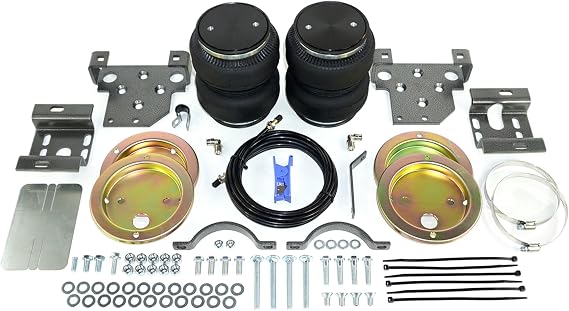 Pacbrake HP10005 ALPHA HD Rear Air Suspension Kit fits 2001-2010 Silverado/Sierra 2500HD/3500HD excluding Cab & Chassis Models | Easy Installation | Corrosion Resistant Roll Plates