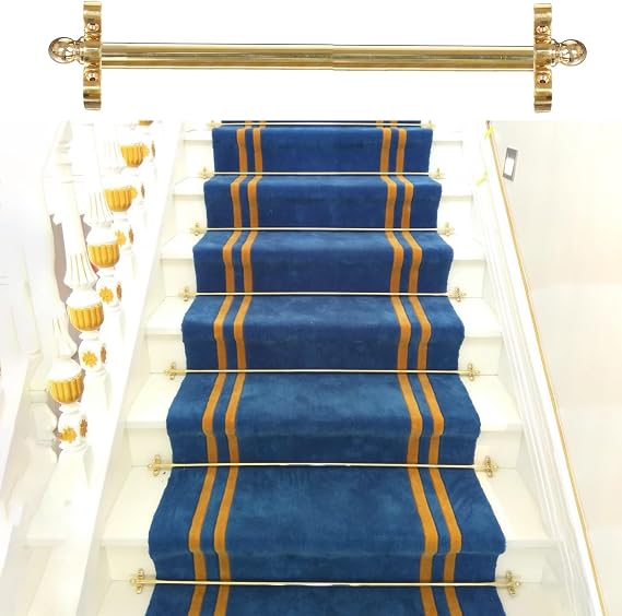 Brass Carpet Rods for Stair Runners, Safety Stair Runner Rods Non-Slip Hardware, Stair Rods for Carpet Runners Set of 1/5/10/12/13 (Color : 1 pc, Size : 28in)