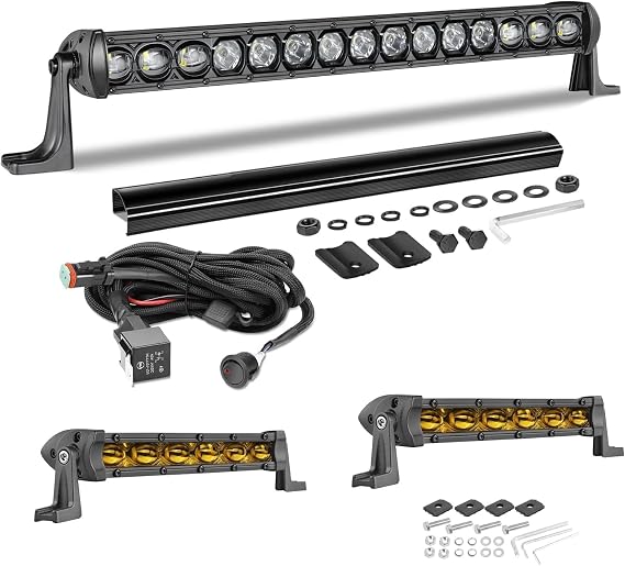 20" Light Bar + 7" Amber Light Bars 2pcs