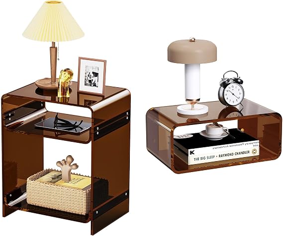 Acrylic Side Table + nightstand Set