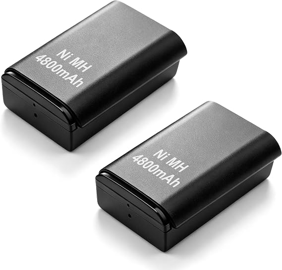 2pcs 4800mAh Rechargeable Ni-MH Battery Compatible with Xbox 360 Controller