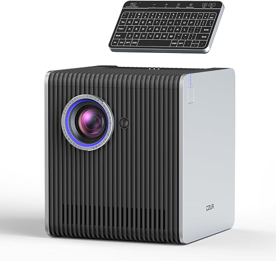 CZUR StarryHub Video Conferencing System, 2200 ANSI Lumens Short Throw Projector + HD 1080P Conference Room Camera with Auto Framing + 6 AI-Driven Microphones + Conference Speakers