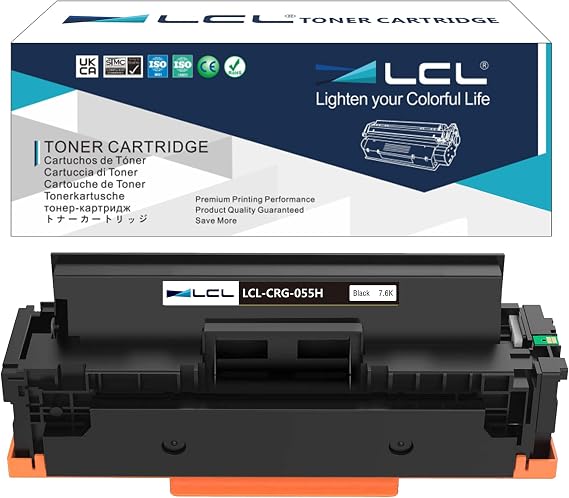 LCL 055H Black High-Yield Toner Cartridge Replacement for Canon 055 055H for Canon Color imageCLASS MF740C MF741Cdw MF743Cdw MF745Cdw MF746Cdw LBP660C LBP664Cdw Printer (1-Pack)