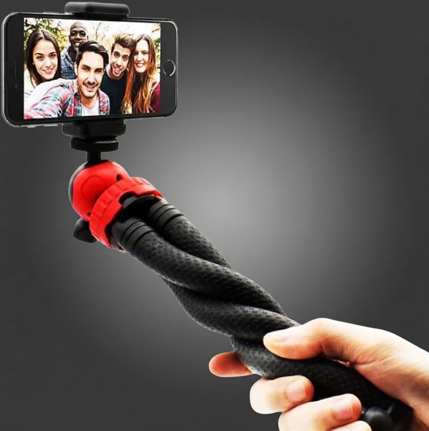 Coverzone Flexible 30cm Octopus 360 Degree 320gr Selfie Phone Holder Tripod Octopus (Without Remote) for Youtuber Twich and Social Media Publishers