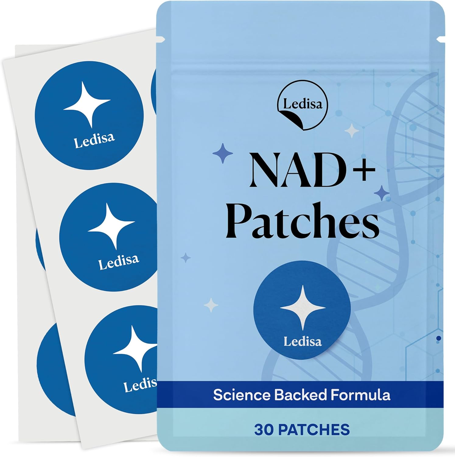 NAD Patches for Women & Men | NAD Patch for Energy & Healthy Aging | with CoQ10 & Nicotinamide | 30 Day Supply