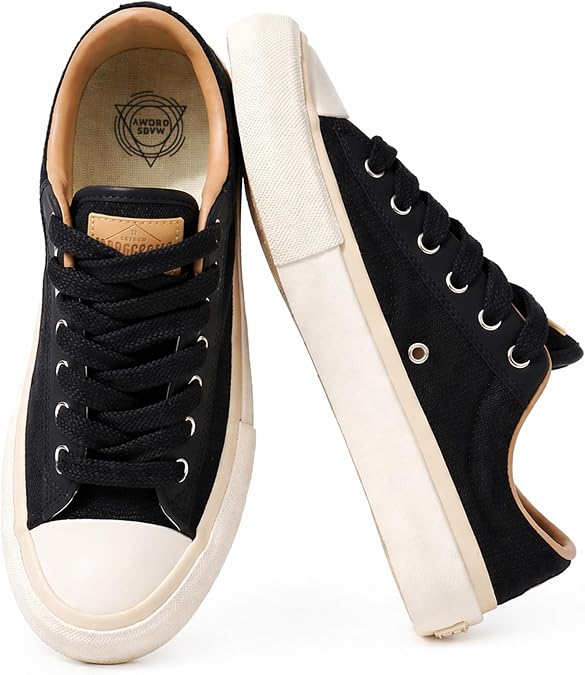 Canvas Platform Sneakers for Women & Men, Off-White and Low Tops