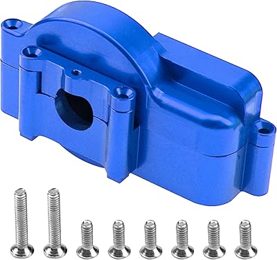 Aluminum Alloy Gearbox Housing Shell Motor Plate #7590 Compatible with Traxxas LaTrax Teton Desert Prerunner Rally SST 118 4WD RC Car Blue