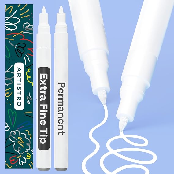 ARTISTRO Oil-Based Tire Paint Pens (White, 2 Pack)