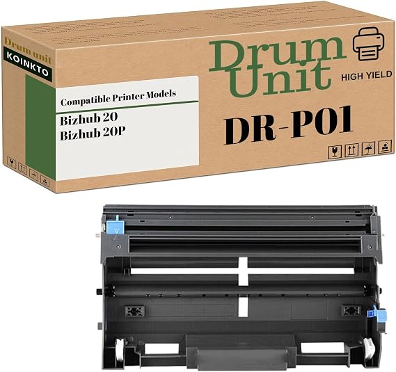 Compatible Drum Unit Replacement for Konica Minolta DR-P01 A32X011 Work for Bizhub 20 20P Printer (1-Pack Black)