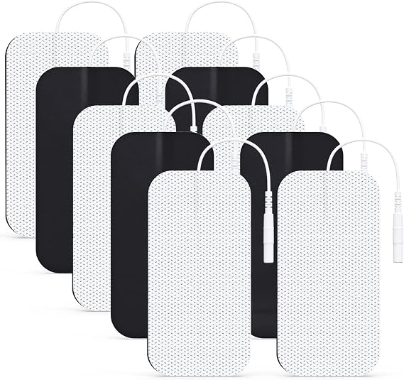 AUVON TENS Unit Electrode Pads 2"x4" 10 Pcs, Latex-Free, Reusable | Premium Gel Replacement Pads for Electrotherapy, Compatible with AUVON, TENS 7000, Comfytemp, Neocarbon, TENKER