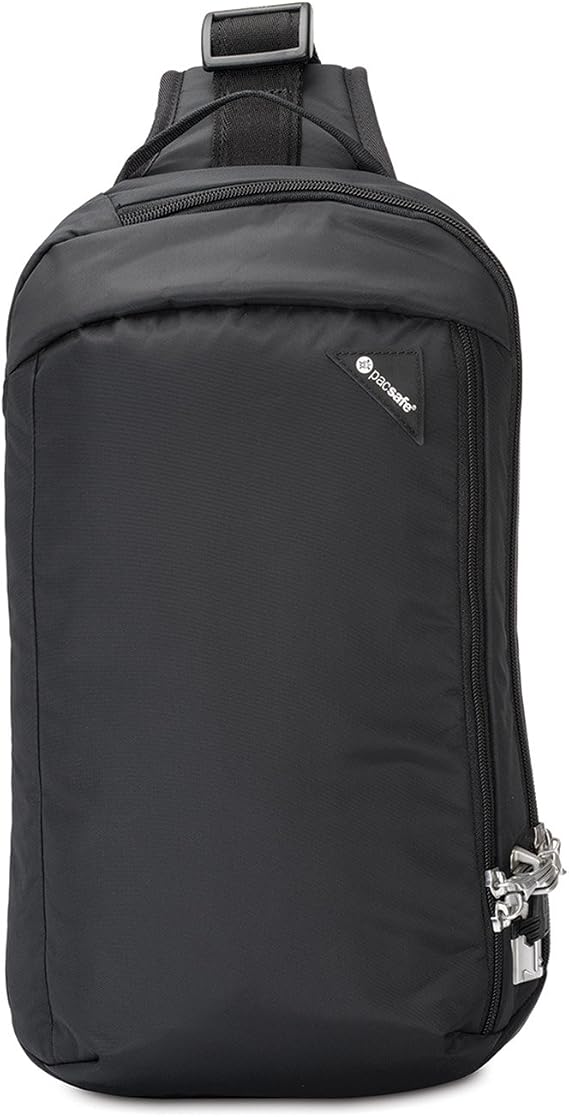 Pacsafe Vibe 325 10 Liter Anti Theft Sling Bag/Crossbody - Fits 13 inch Laptop, Black