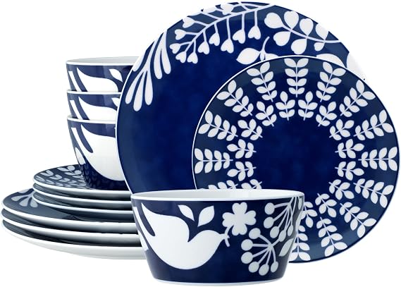 Noritake Bluefjord 12-Piece Dinneware Set, Service for 4
