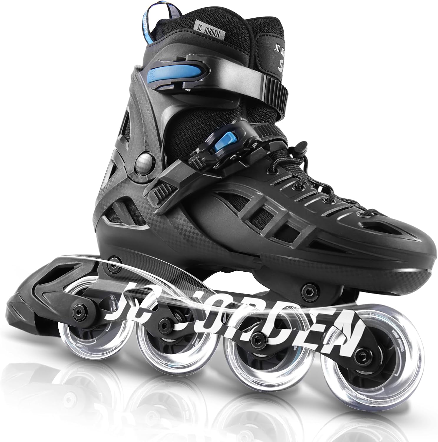 Inline Skates for Kids Girls and Boys, 4 Sizes Adjustable Roller Skates Blades with Full Light Up Wheels for Women Men, Durable Outer Shell, Roller Skates 4-12 Adults