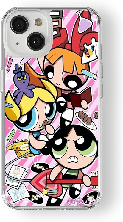 Multitronic iPhone 15 Uyumlu Powerpuff Girls Tasarım Baskılı Şeffaf Kılıf, space15i453