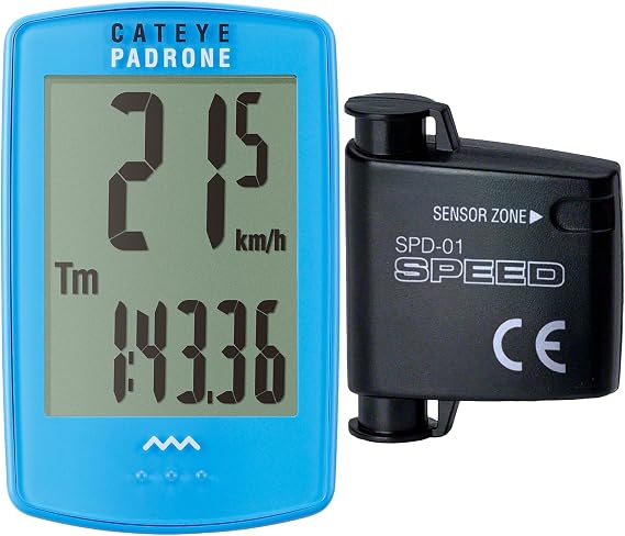 CATEYE Padrone Wireless Bike Computer Oversized Display Cyclocomputer, Wireless Speedometer & Odometer, FlexTightTM Mount, Auto Start/Stop, Programmable Odometer
