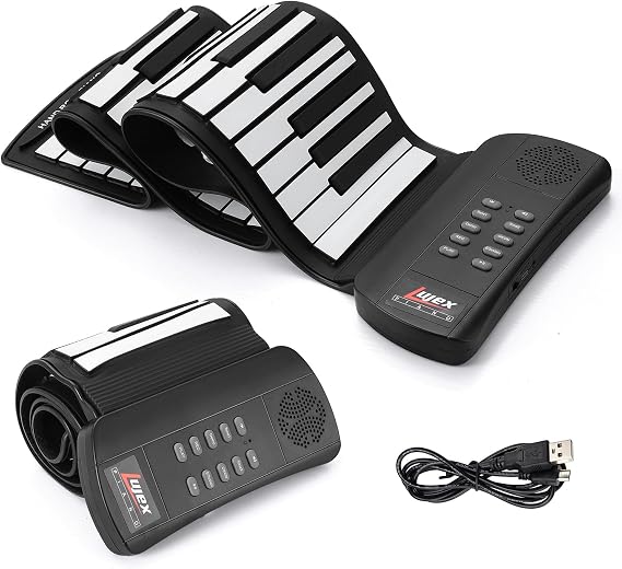 Roll Up Piano for Beginners,Portable Keyboard with Headphone Jack
