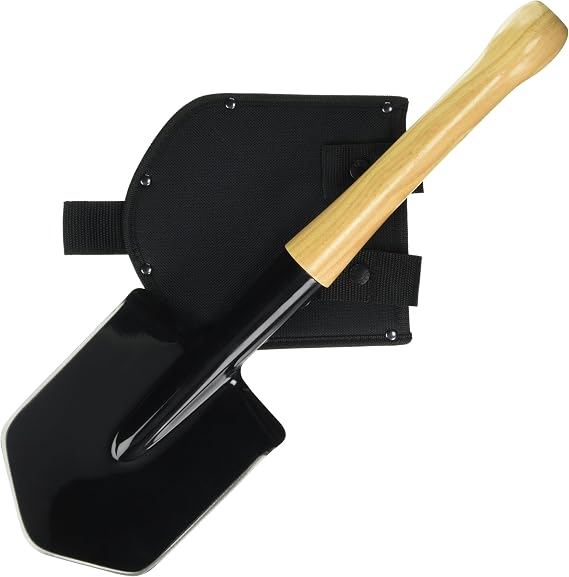 Cold Steel Special Forces Spetsnaz Shovel CS-92SFS with Medium Carbon Steel Blade, Hickory Handle, and Core-Ex Sheath - 19.68" / 2mm Thick Blade