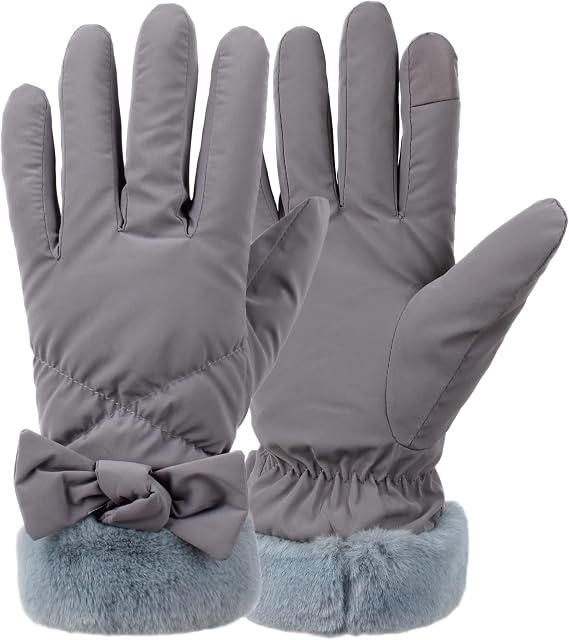Womens Water Proof Warm Snow Ski Gloves Touchscreen Winter Biking Gloves