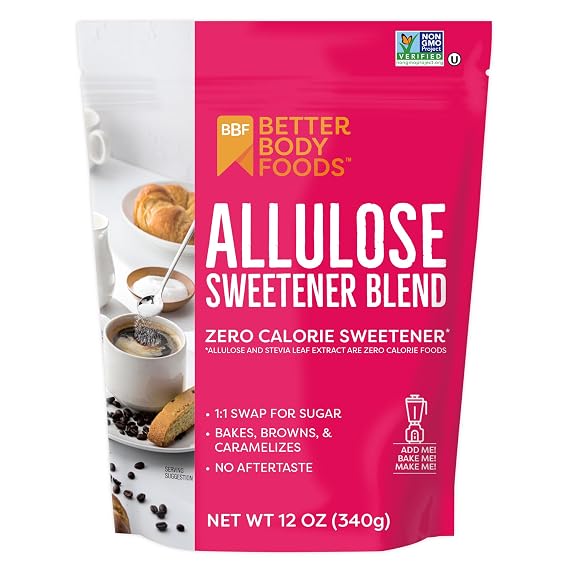 BetterBody Foods Allulose Sweetener 12 Oz, Zero Calorie, No Aftertaste