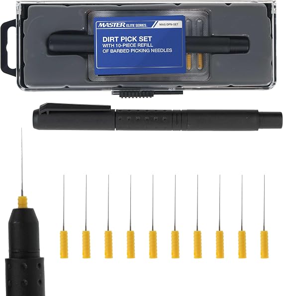 Master Elite Dirt, Dust, and Particle Pick Set with 10 Refills