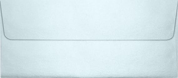 LUXPaper #10 Business Envelopes | Peel & Press | 4 1/8" x 9 1/2" | Aquamarine Metallic | 80lb. Text | 50 Qty