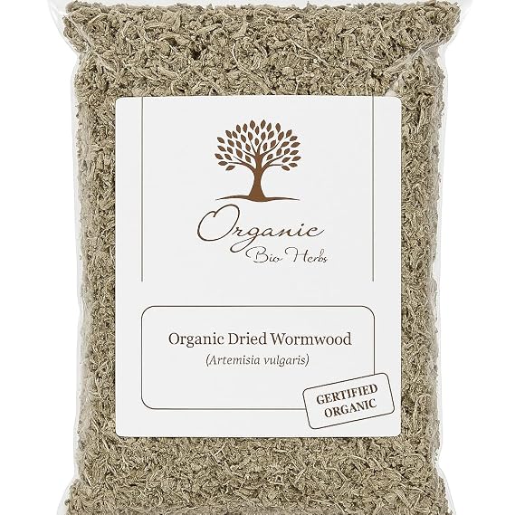 Organic Bio Herbs Premium Dried Wormwood (Artemisia vulgaris) | 100% Natural & Hand-Harvested | Ideal for Herbal Tea, Tinctures, Infusions | Non-GMO, Fresh & Aromatic- 4 Oz