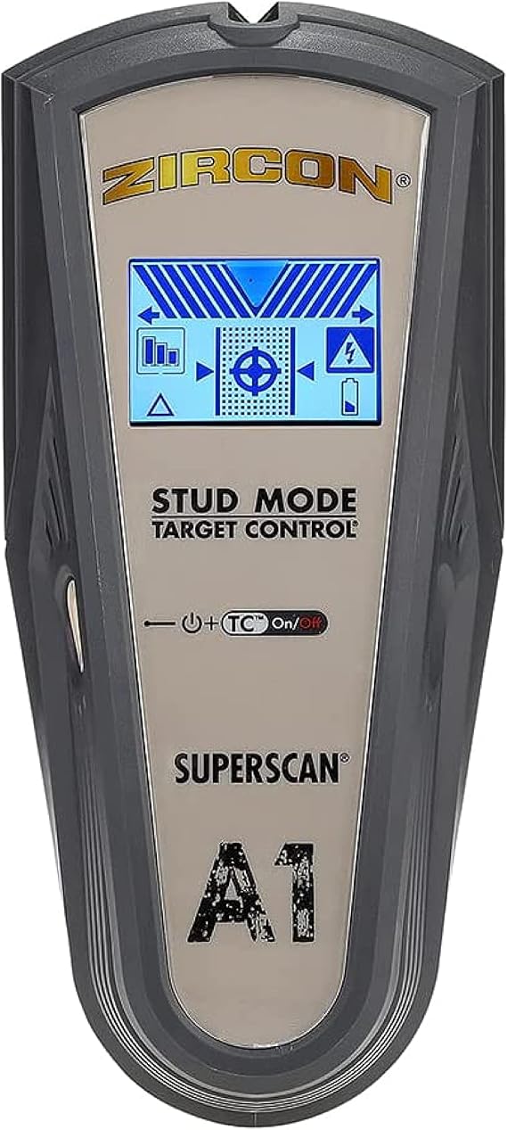 Zircon SuperScan A1 Advanced Stud Finder with Target Control and StudScan Mode