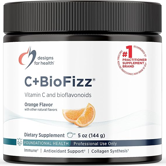 Designs for Health C+BioFizz Fizzy Vitamin C Drink Powder, 36 Servings