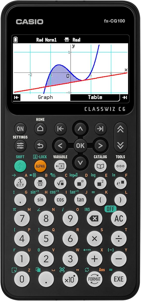 Casio fx-CG100 Colour Graphing Calculator (UK Version) - Upgrade from previous fx-CG50 model