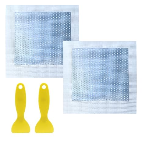4Pcs 8x8 Self-Adhesive Fibreglass Drywall Repair Patches