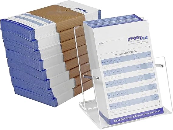 Sport-Tec Appointment Pad Set with Dispenser Box 10 x 75 Sheets DIN A7