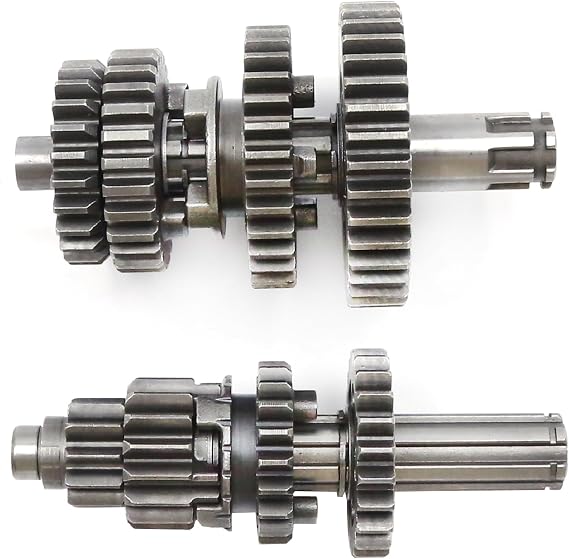 Motorcycle Transmission Gear Box Shaft Main Counter Parts, Replacement for YX110 YX125 YX 110cc 125cc Engine Motorcycle Pit Dirt Motor Bike Dirtbike